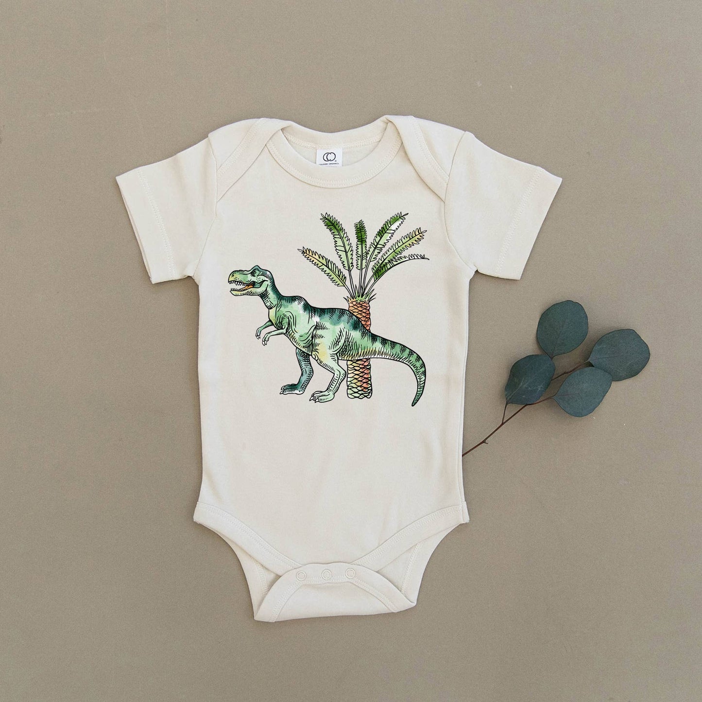 T-Rex Dinosaur Organic Onesie