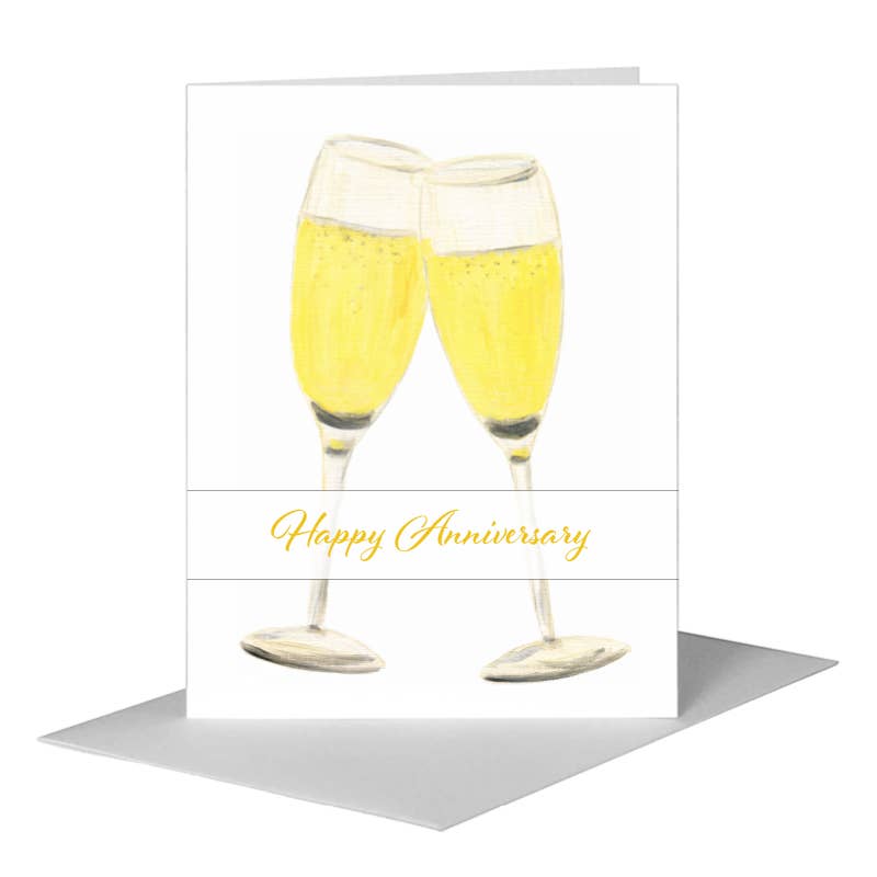Champagne Glasses - Greeting Card