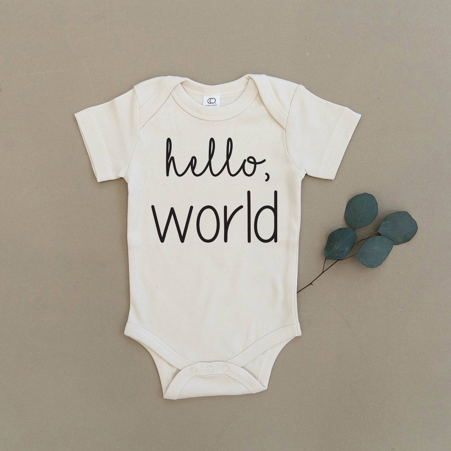 Hello World Organic Baby Onesie