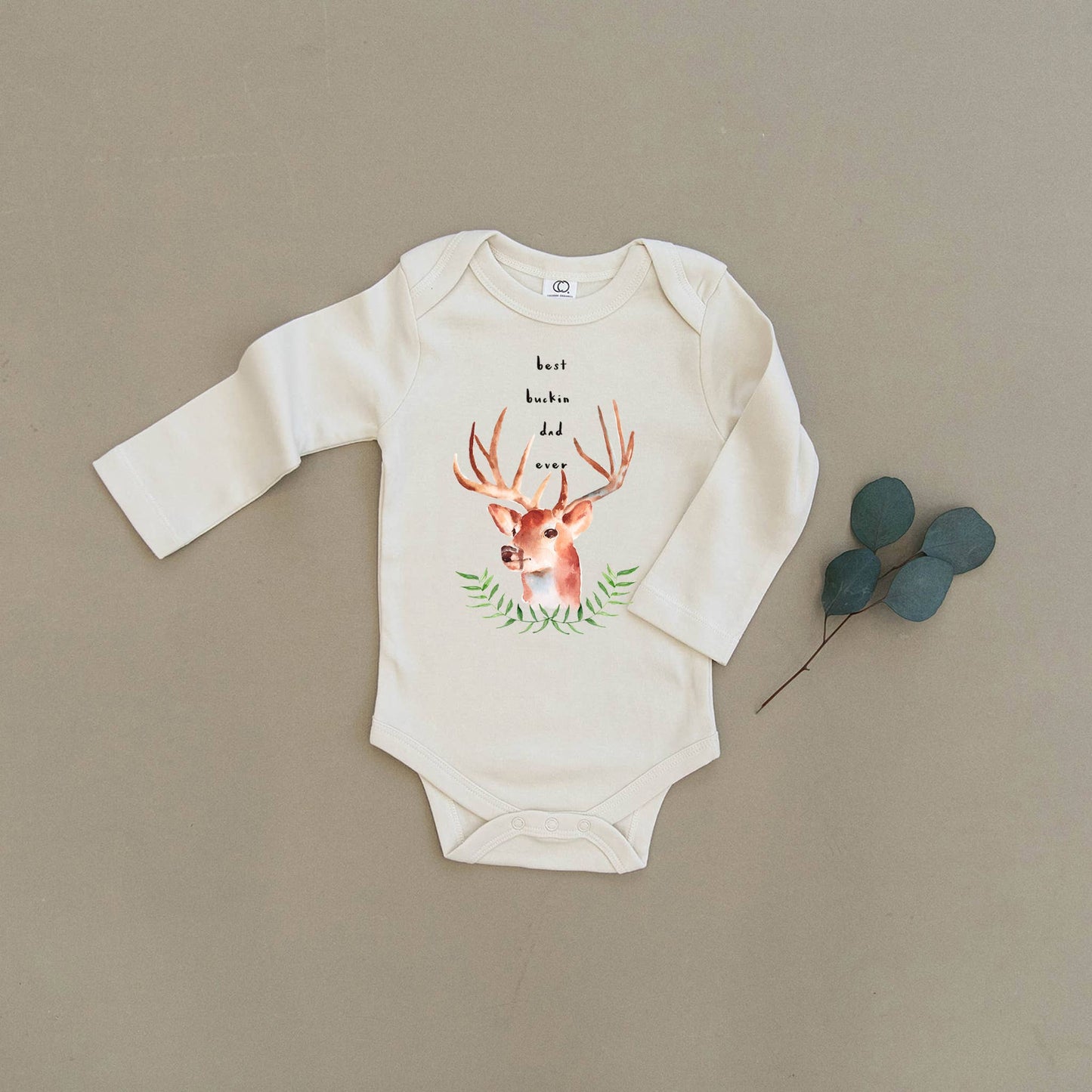 Best Buckin' Dad Ever Organic Baby Onesie