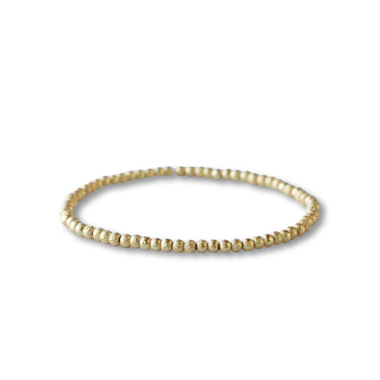 Gold Stretch Bracelet: 3mm Textured