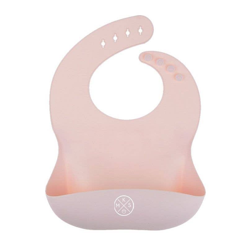 Pink Silicone Pocket Bib