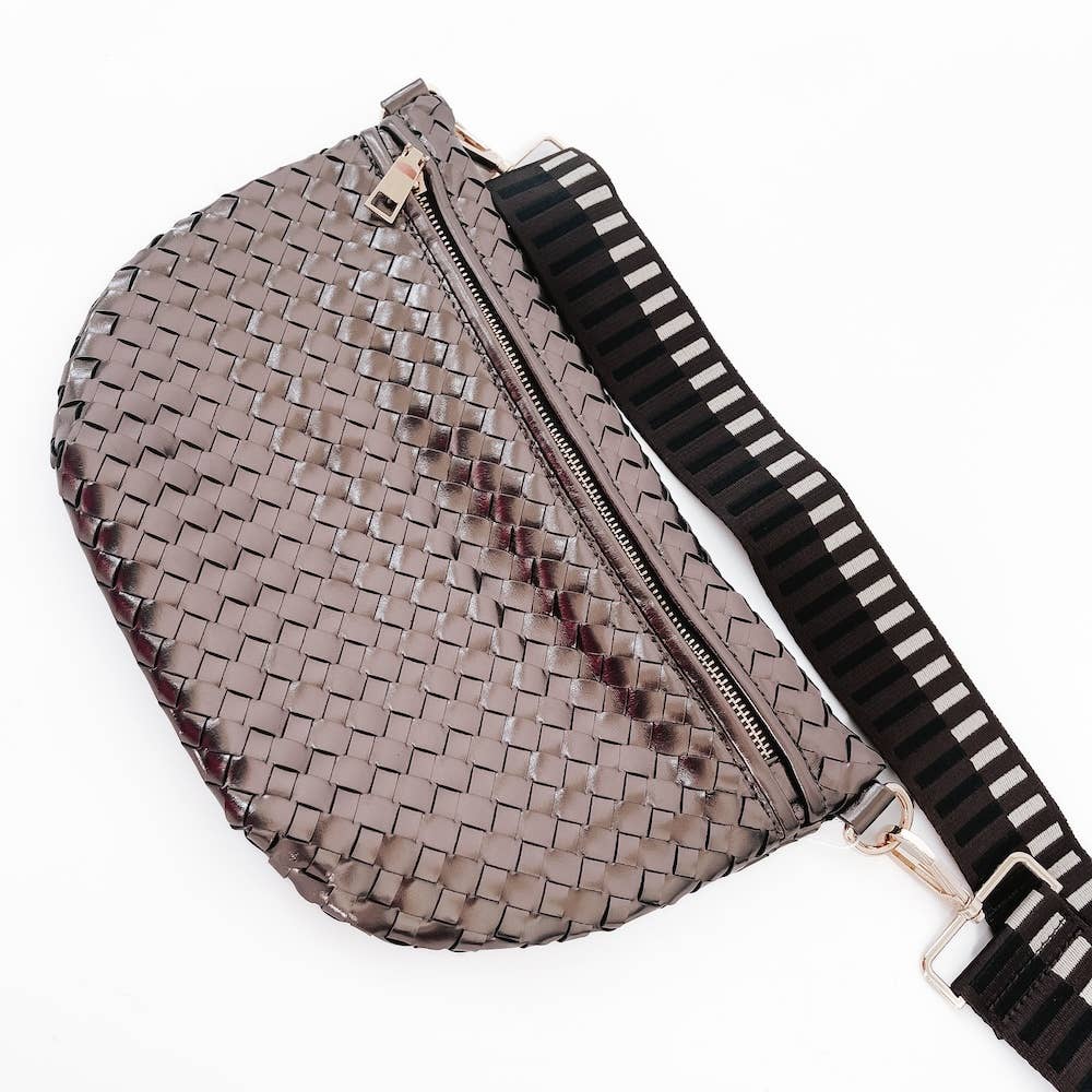 Westlyn Woven Bum Bag Metallic Gunmetal