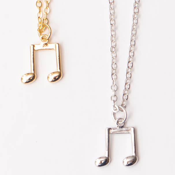 Gold Music Note Necklace