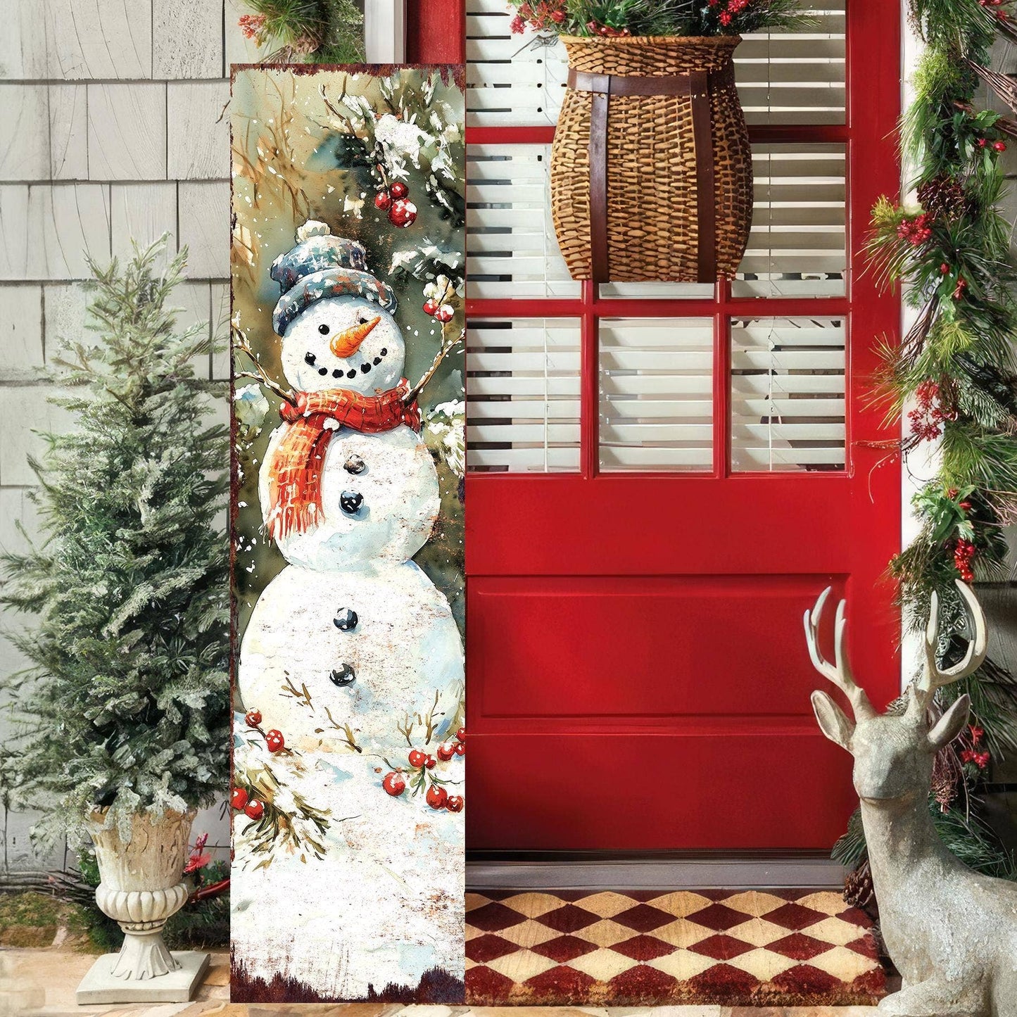 48in Snowman Christmas Porch Sign