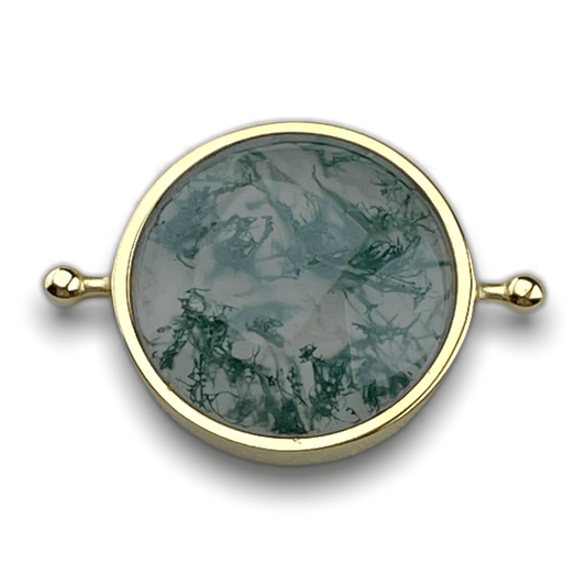 Gold Moss Agate Crystal Element