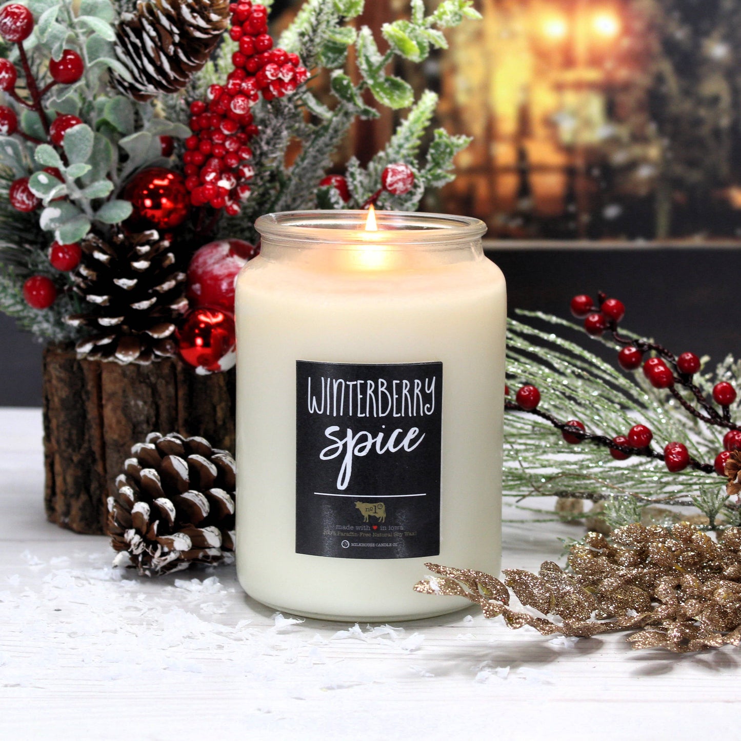 Winterberry Spice Candle in 26 oz Farmhouse Jar