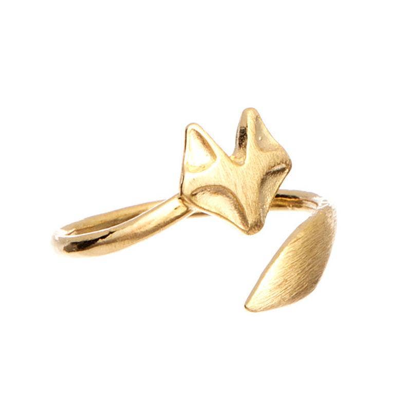 Gold Fox Wrap Adjustable Ring