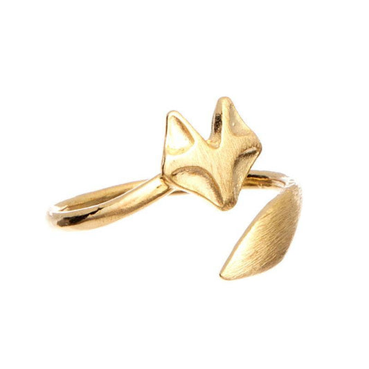 Gold Fox Wrap Adjustable Ring