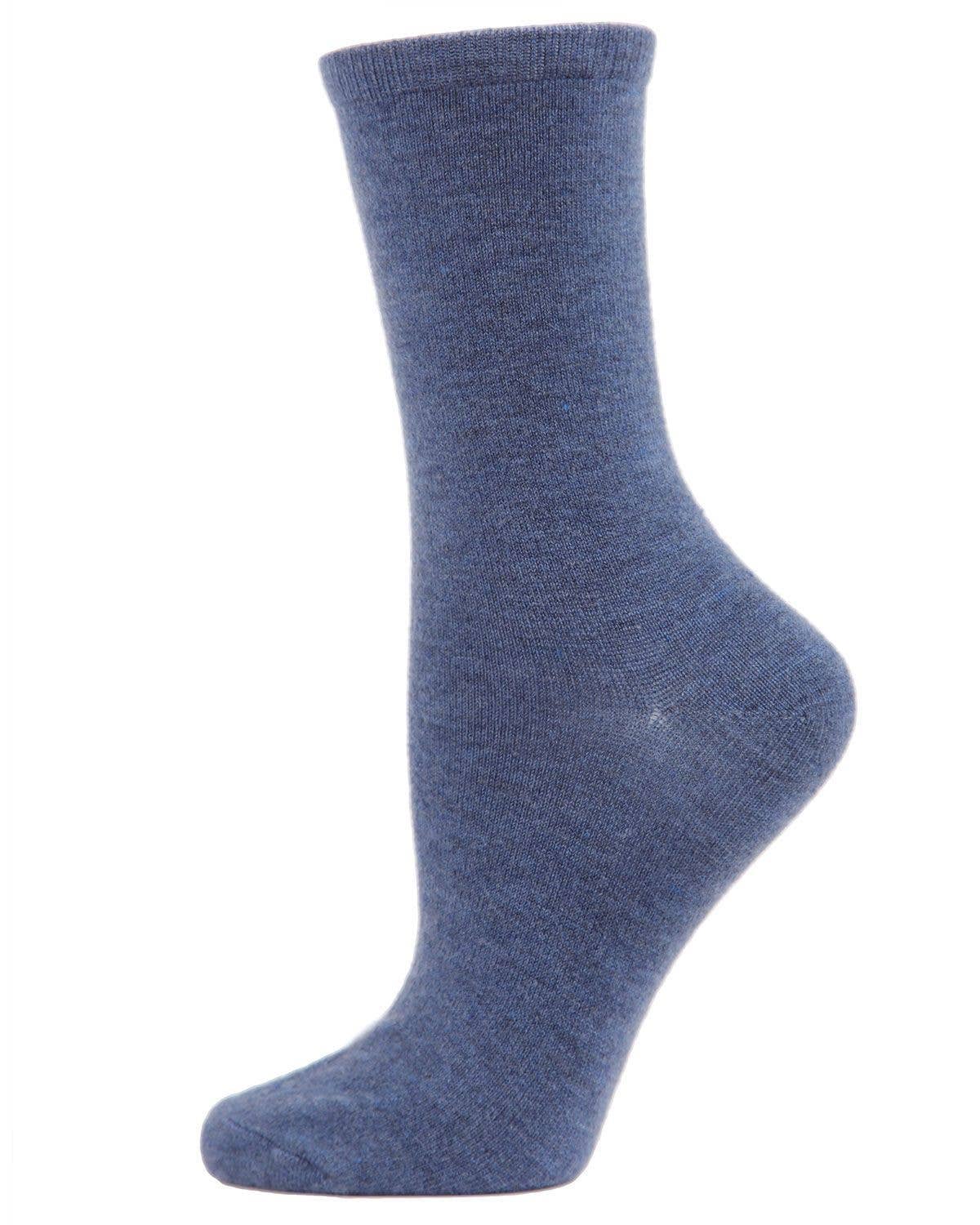 Flatknit Cashmere Crew Sock Size 9-11 Hemp Heather