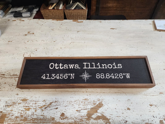 Ottawa Coordinates Sign