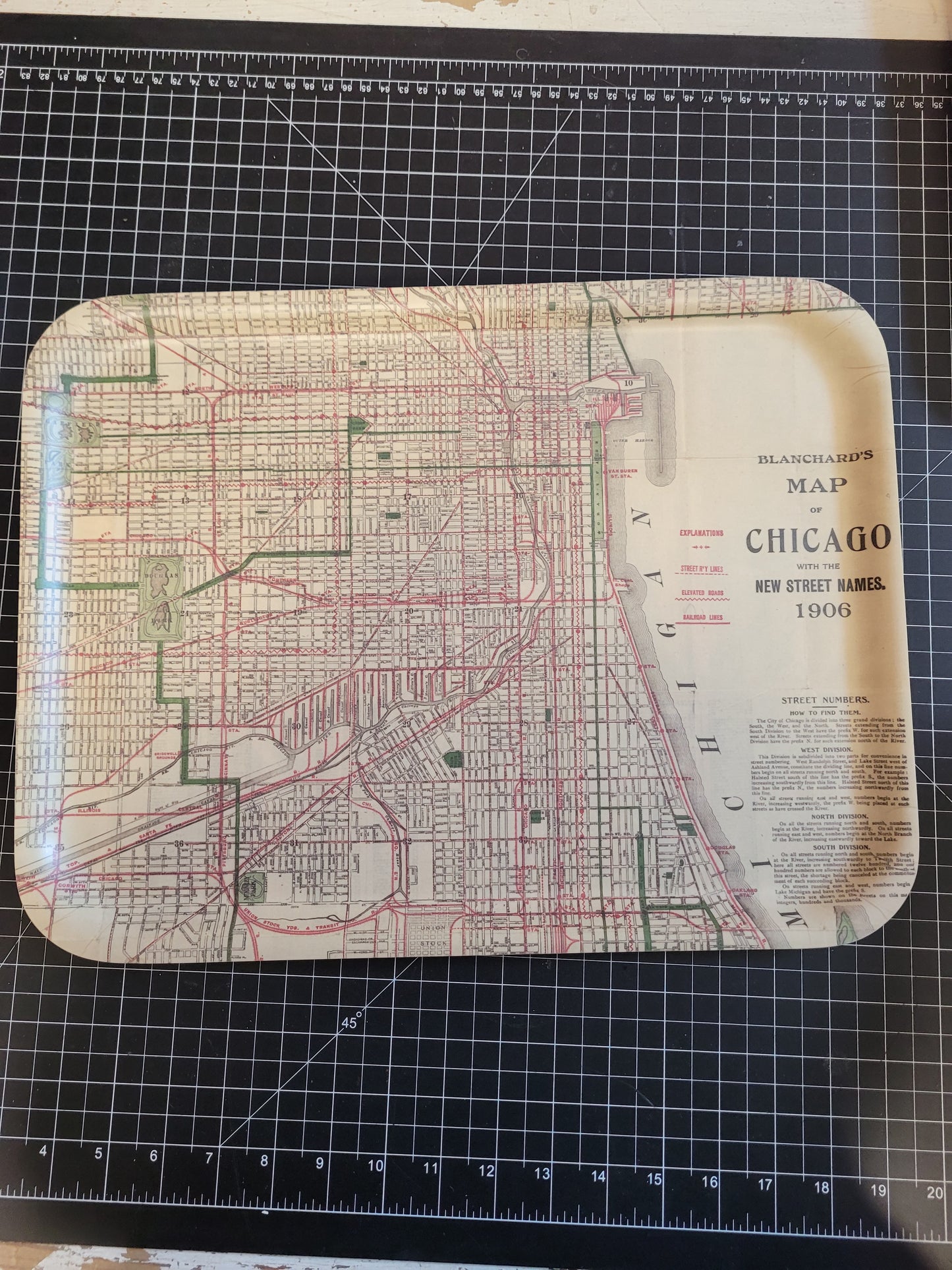 Wood and Melamine Tray - Chicago