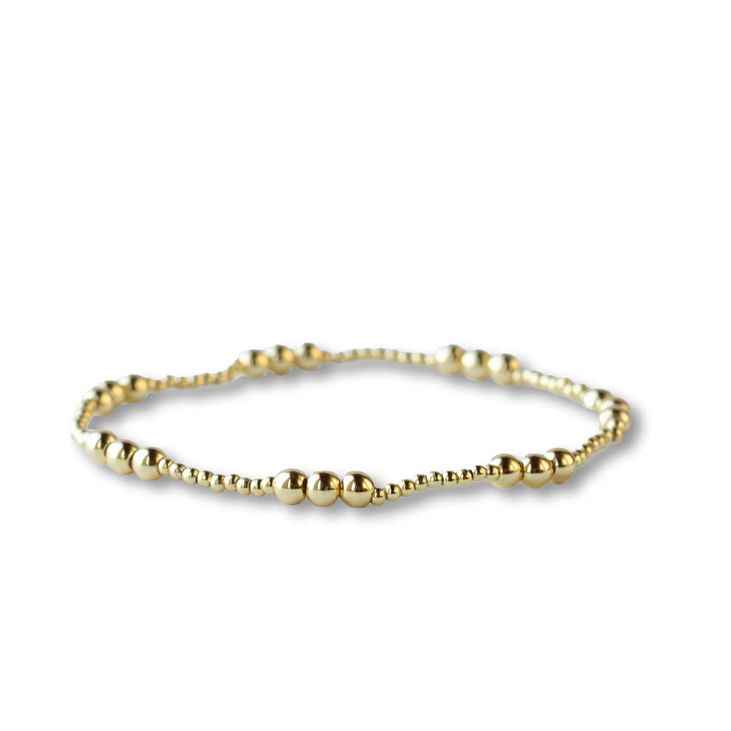 Gold Stretch Bracelet: Trio Smooth