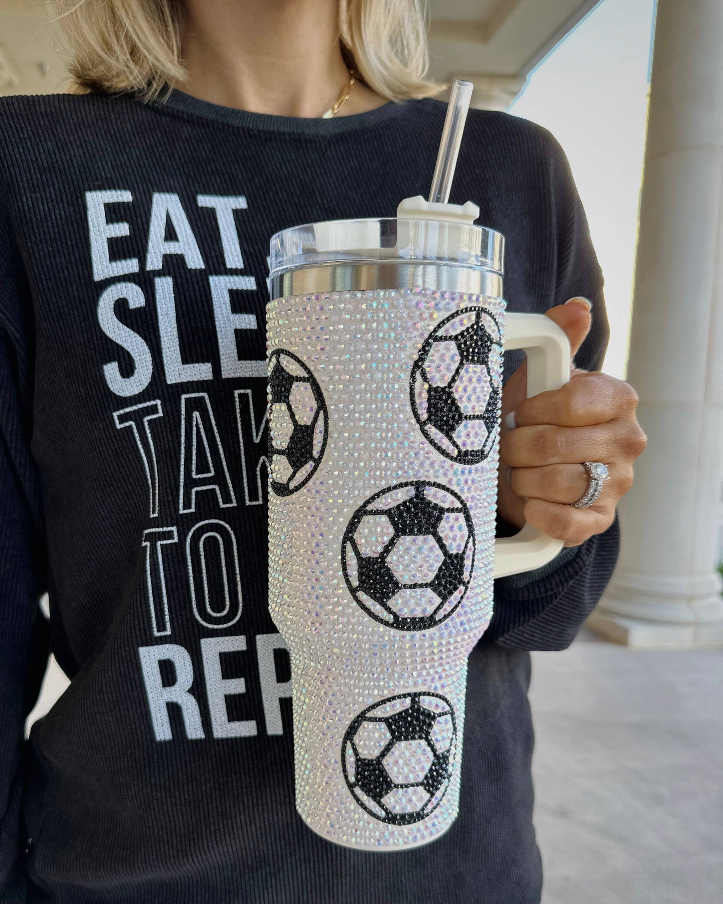 Crystal Soccer Tumbler