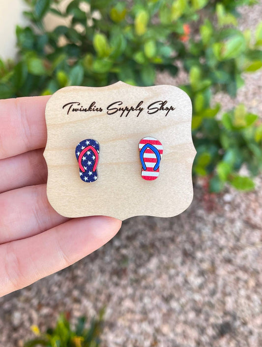 Stars & Stripes Flip Flop Studs