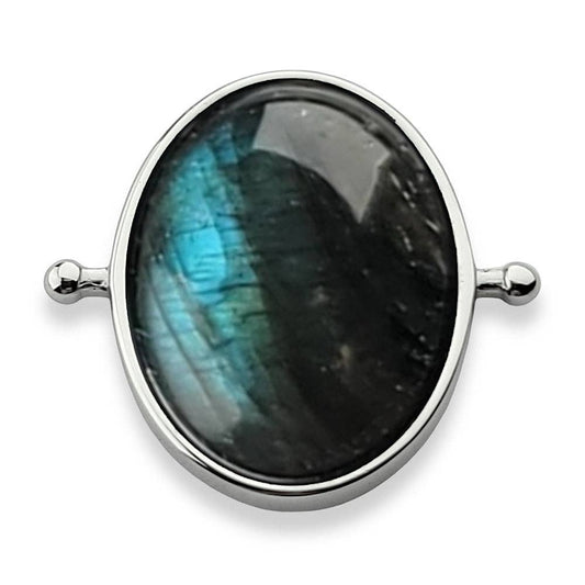 Luxe Labradorite Oval Crystal Element: Silver