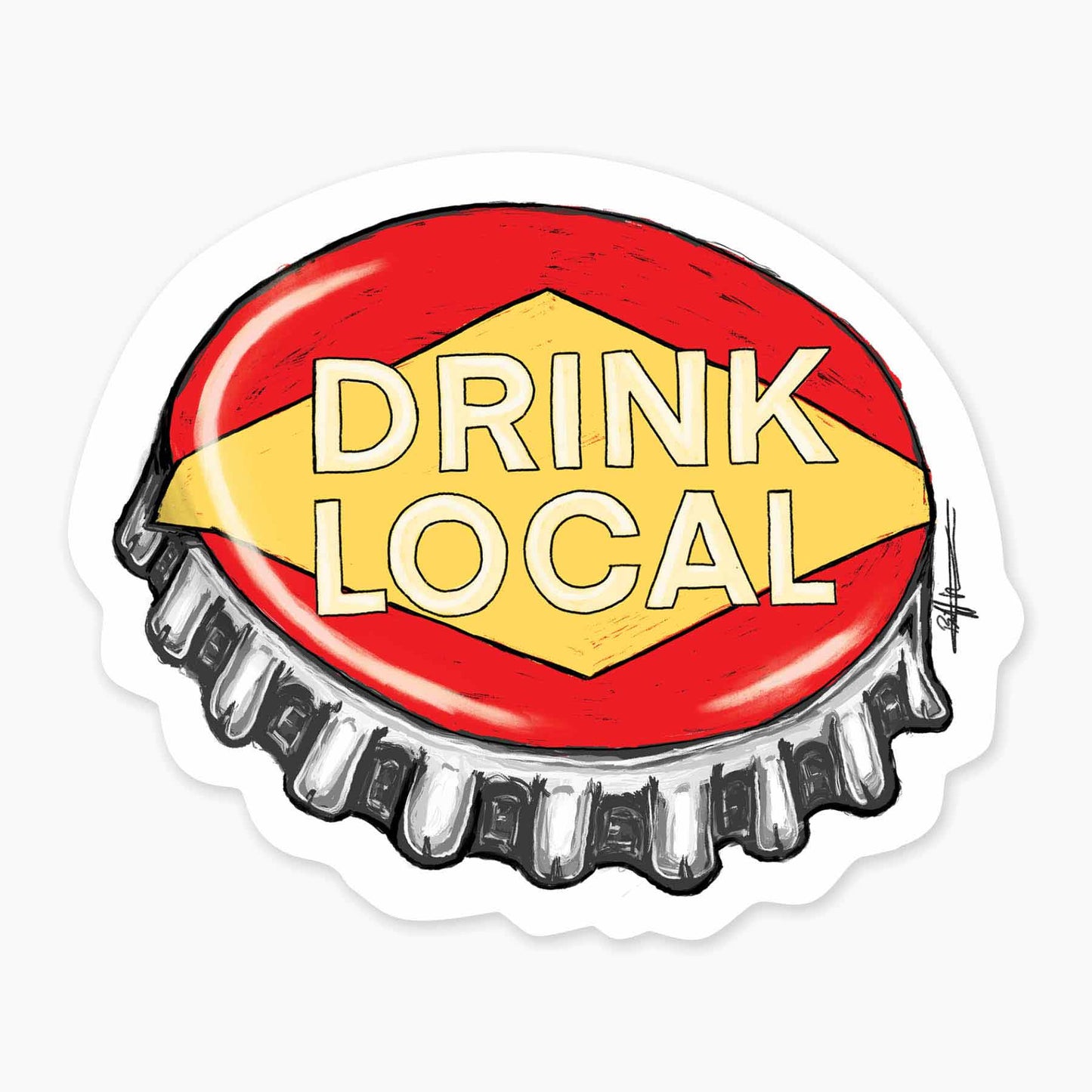 Drink Local 3" Sticker