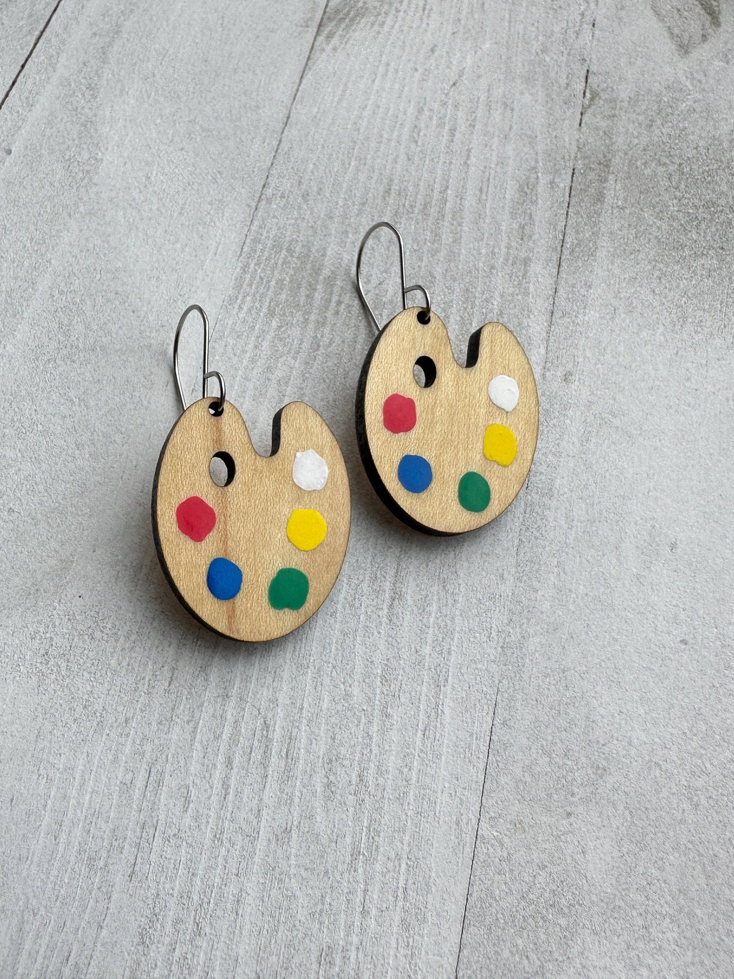 Art Palette Dangle Earrings