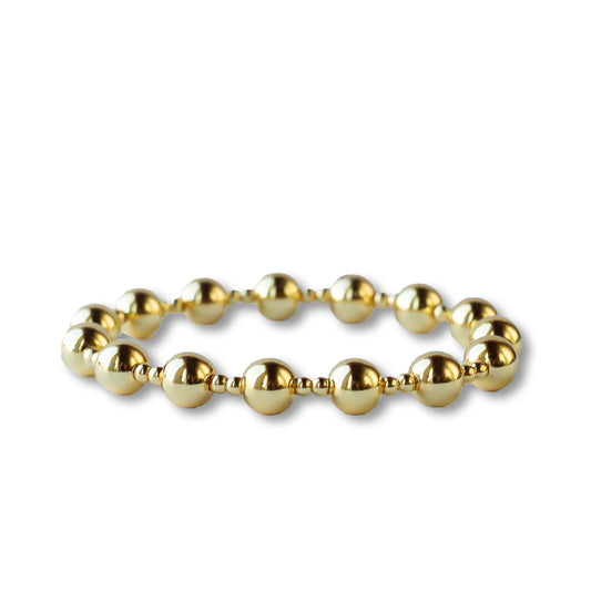 Gold Stretch Bracelet: Duo Smooth