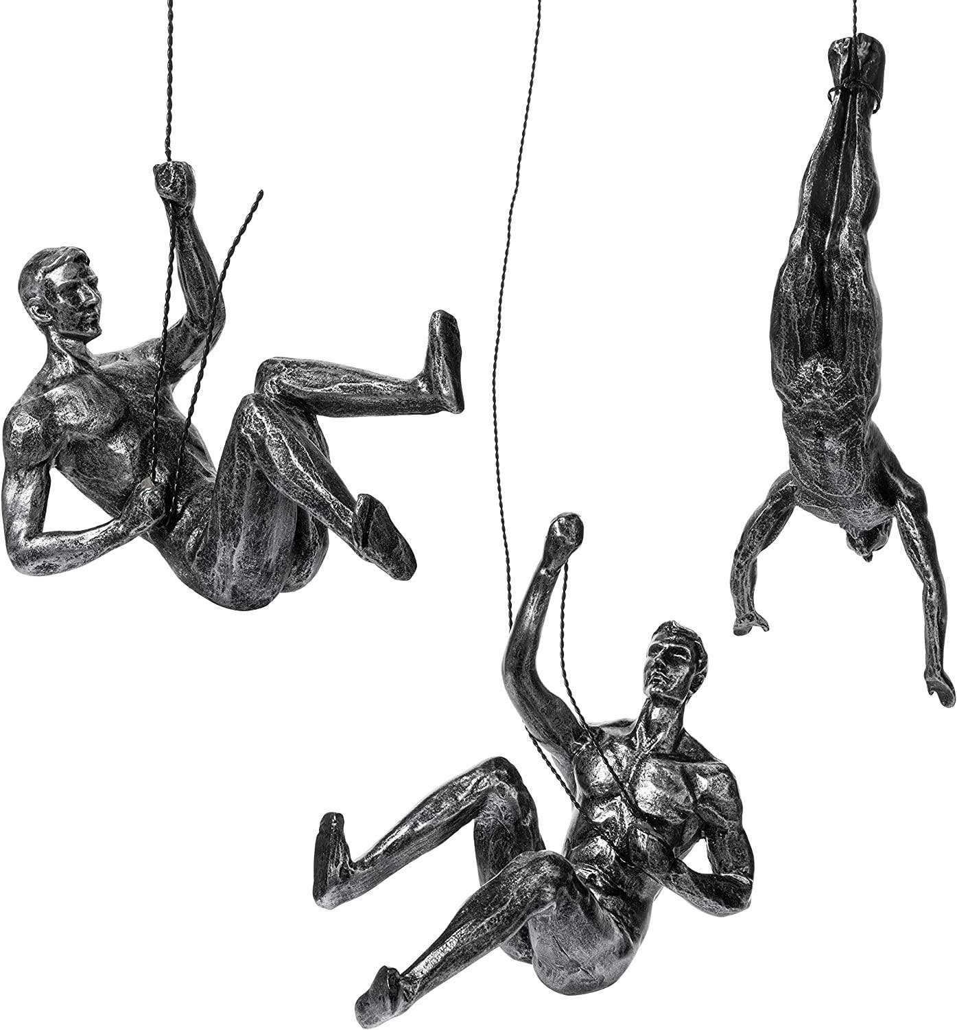 Set of 3 Climbing Men Man Wall Art Decor