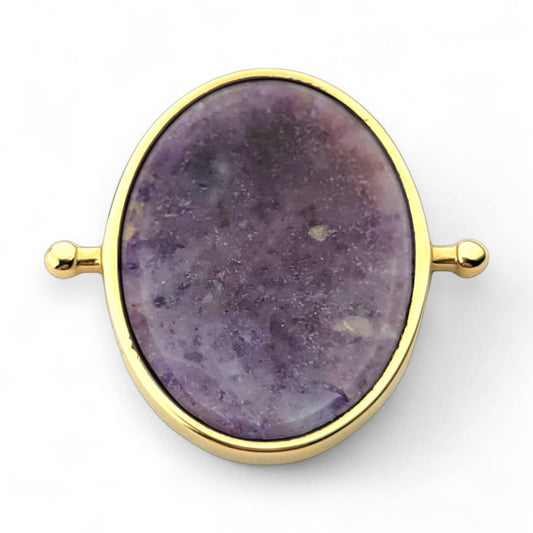 Purple Jasper Worry Stone Element: Gold