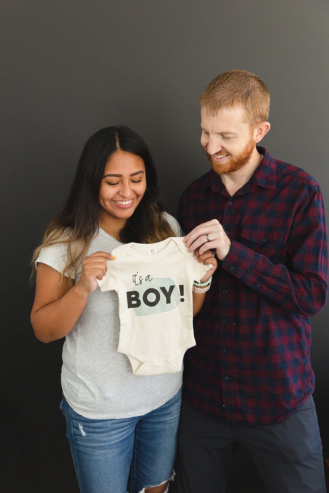 It's a Boy Pregnancy Announcement Organic Baby Onesie