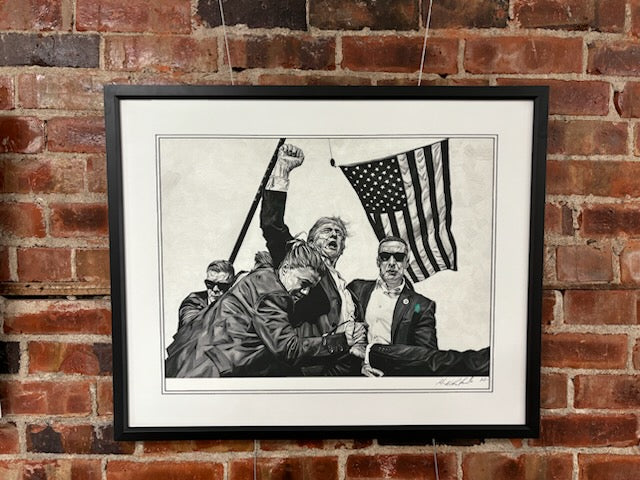 Black and White Donald Trump Print