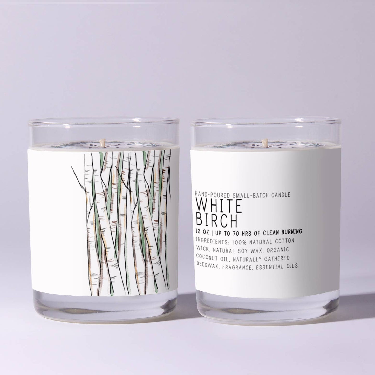 White Birch Just Bee Candles in 7 oz Jars