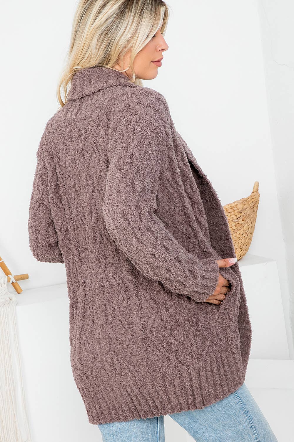 Supersoft Cable Sweater - Mushroom