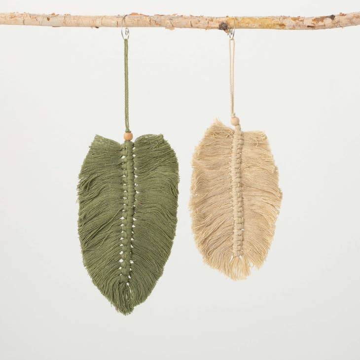 Bo-Ho Feather Ornament Set