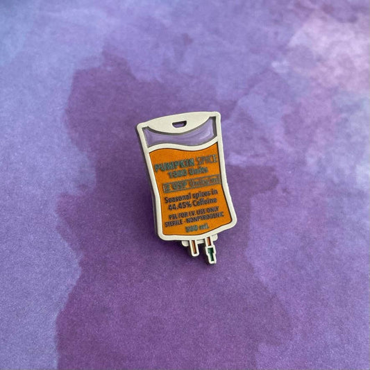 Pumpkin Spice IV Bag Pin