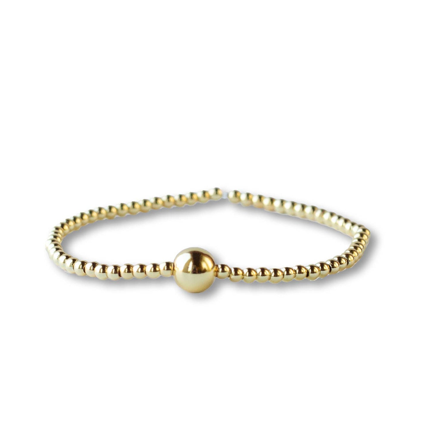 Gold Stretch Bracelet: Uno Smooth