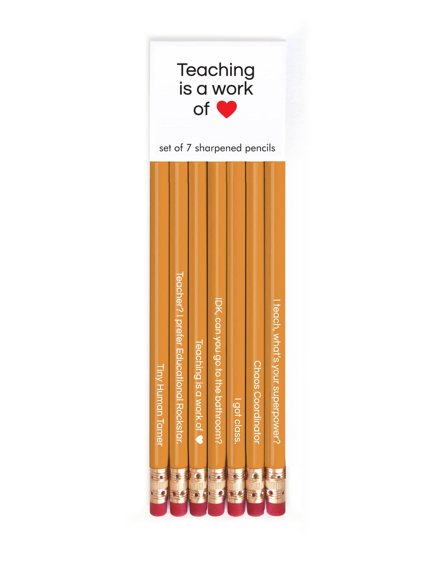 Teaching is a Work of Heart Pencil Set