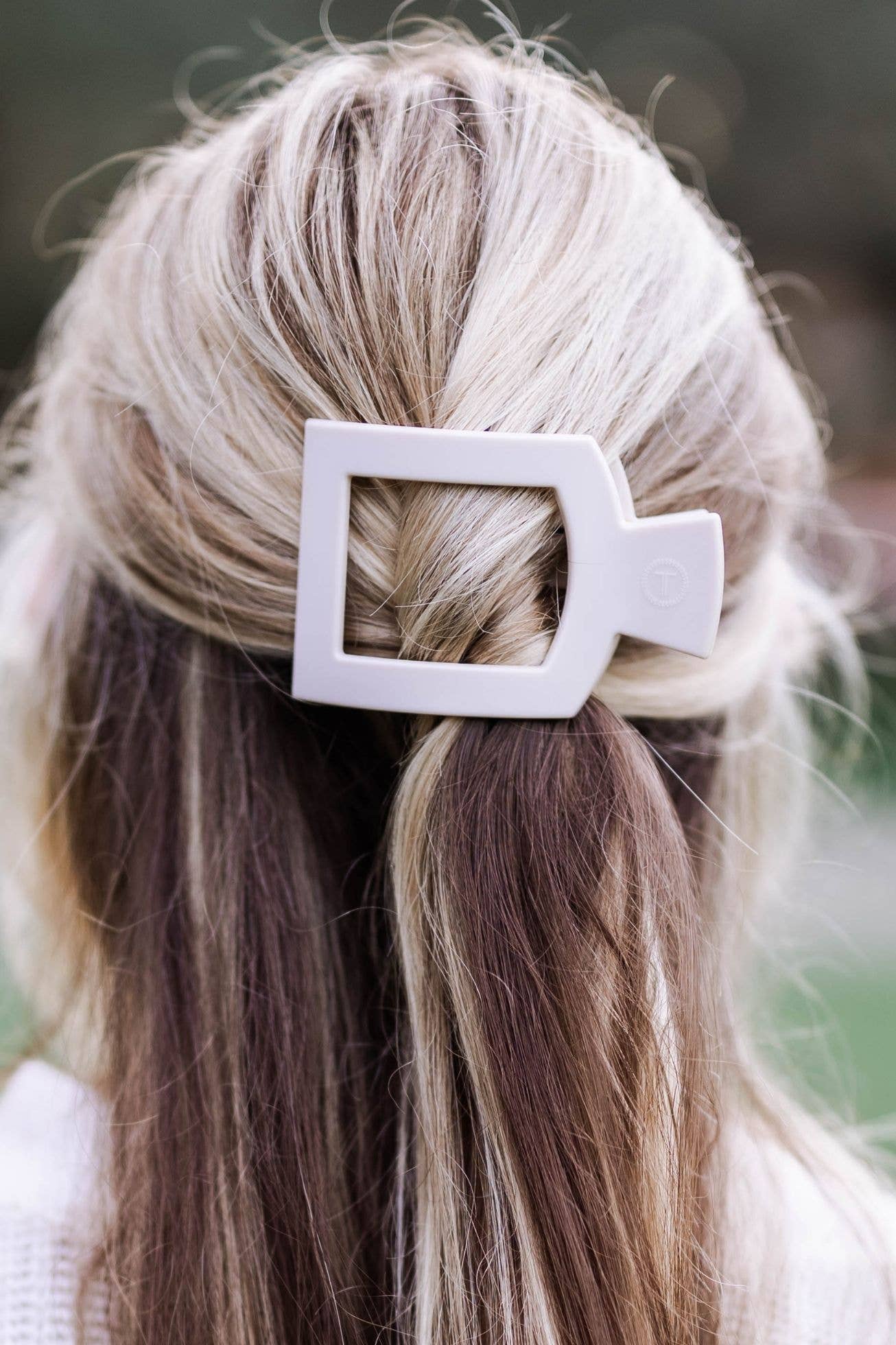 Medium Square Flat Hair Clip: Toasted