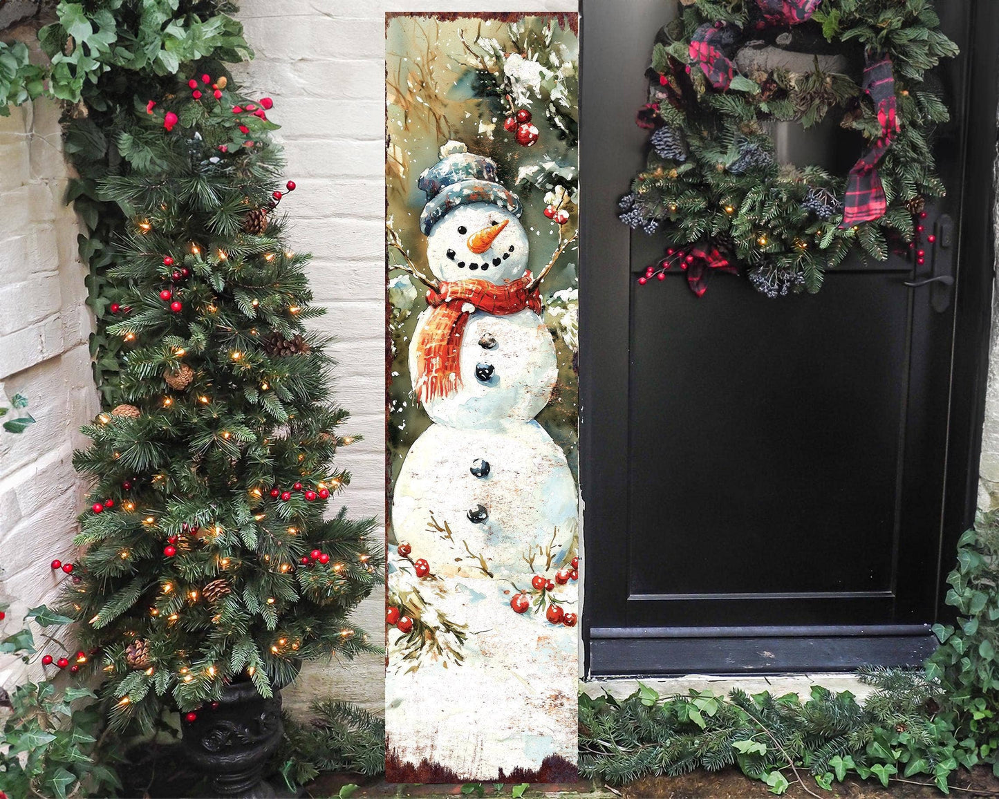 48in Snowman Christmas Porch Sign