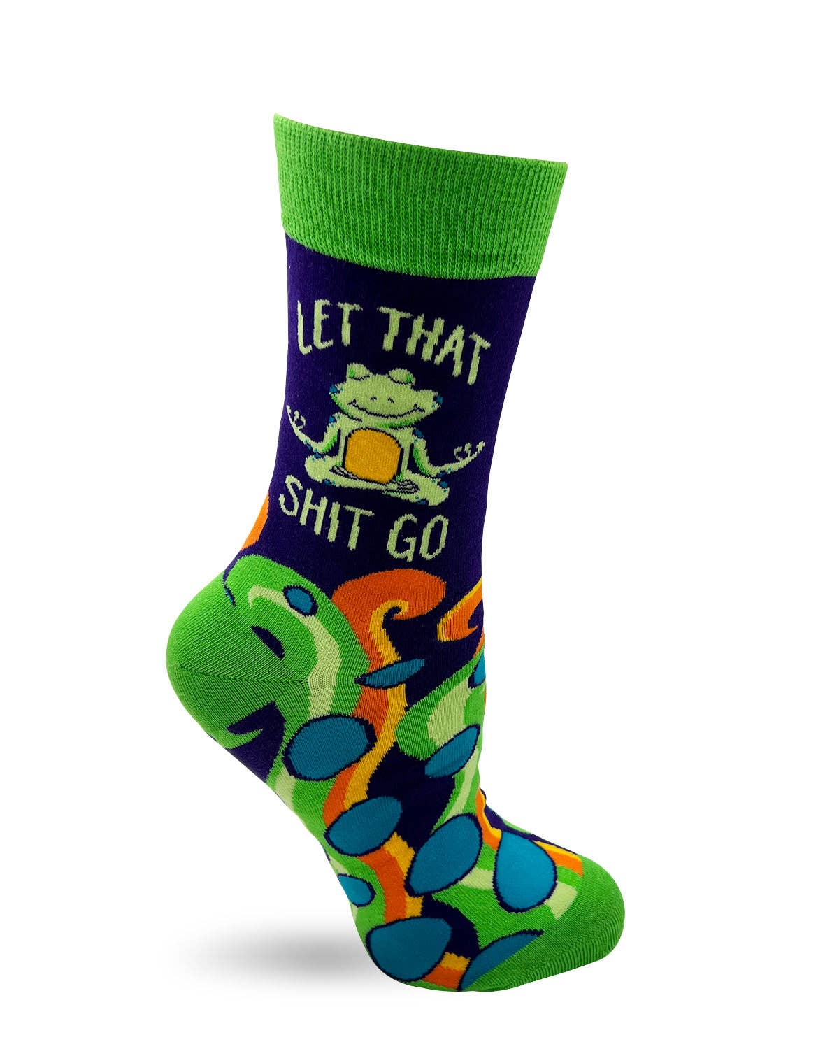 Let That Shit Go Funny Ladies' Novelty Crew Socks