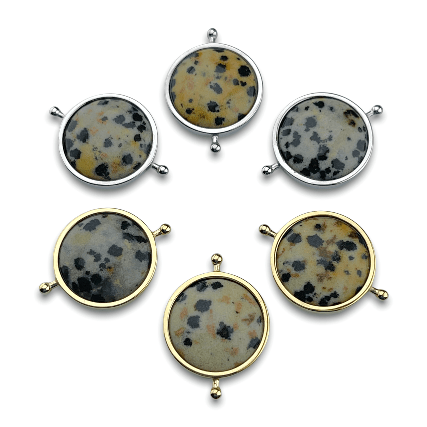 Silver Dalmatian Jasper Crystal Element