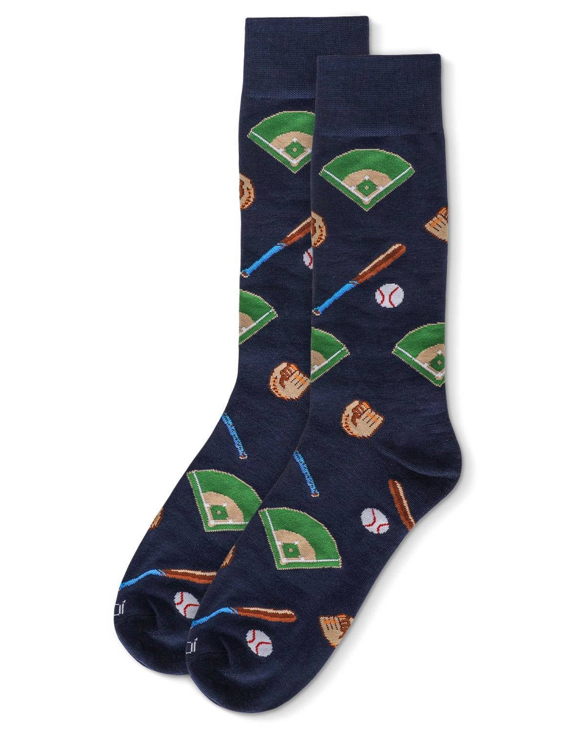 Men's Baseball Bamboo Crew Socks Size 10-13