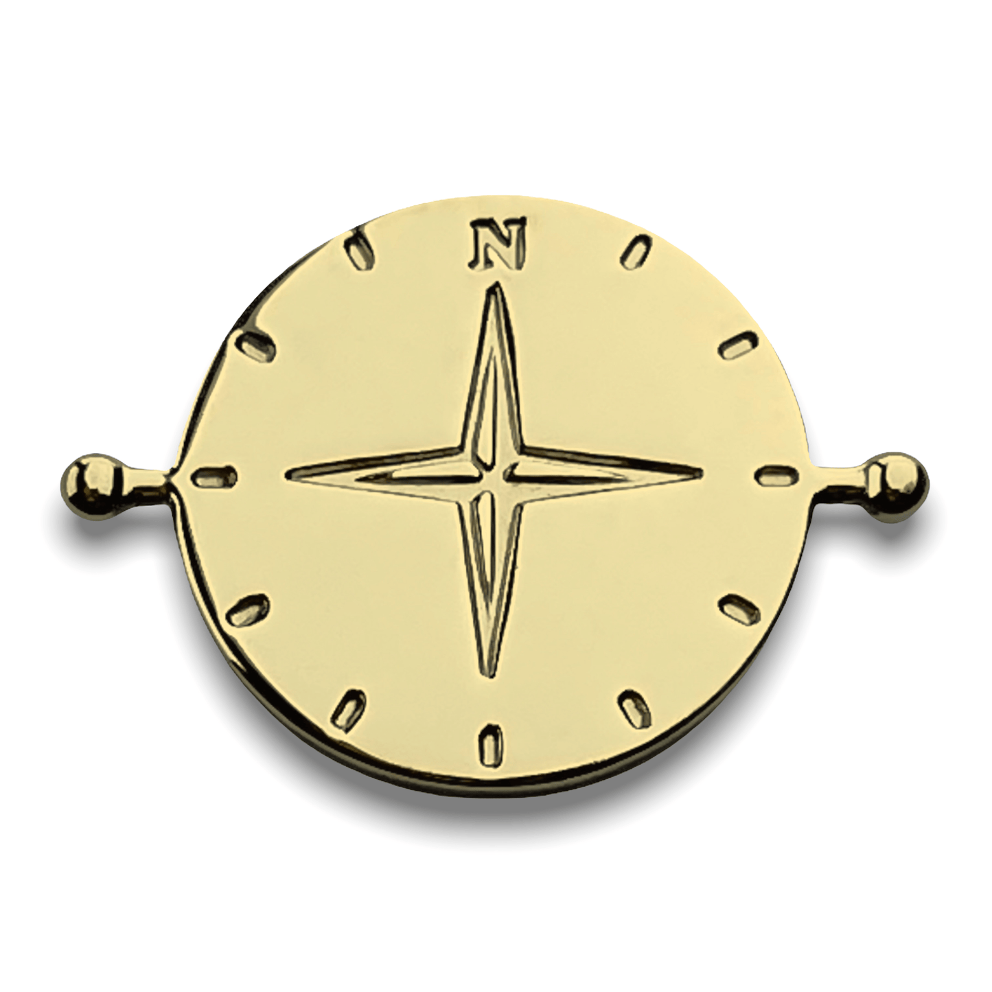 Gold Compass Symbol Element