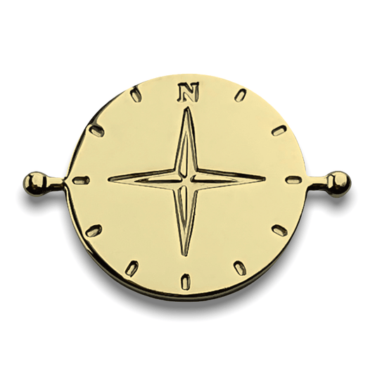 Gold Compass Symbol Element