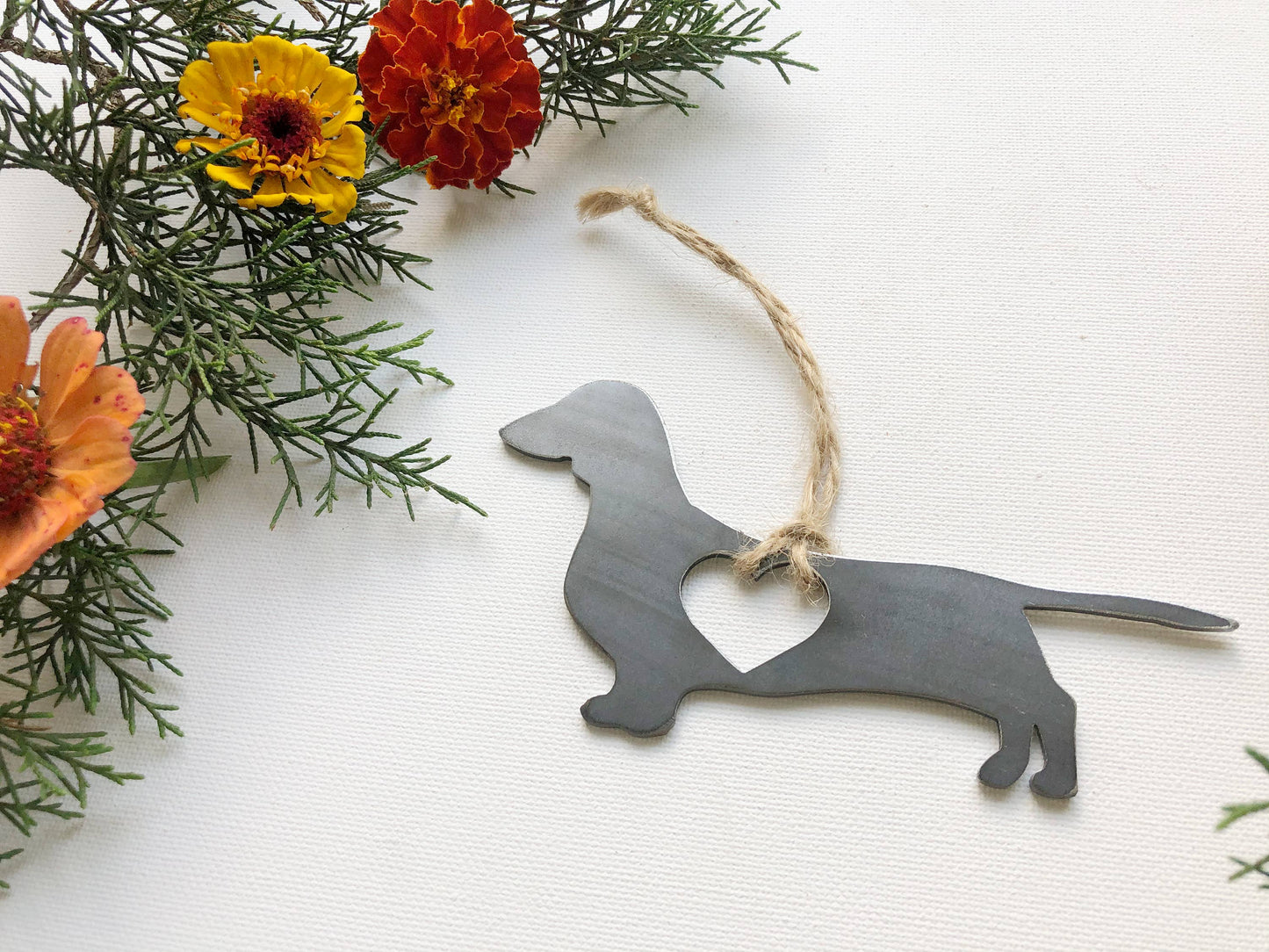 Dachshund Steel Metal Ornament