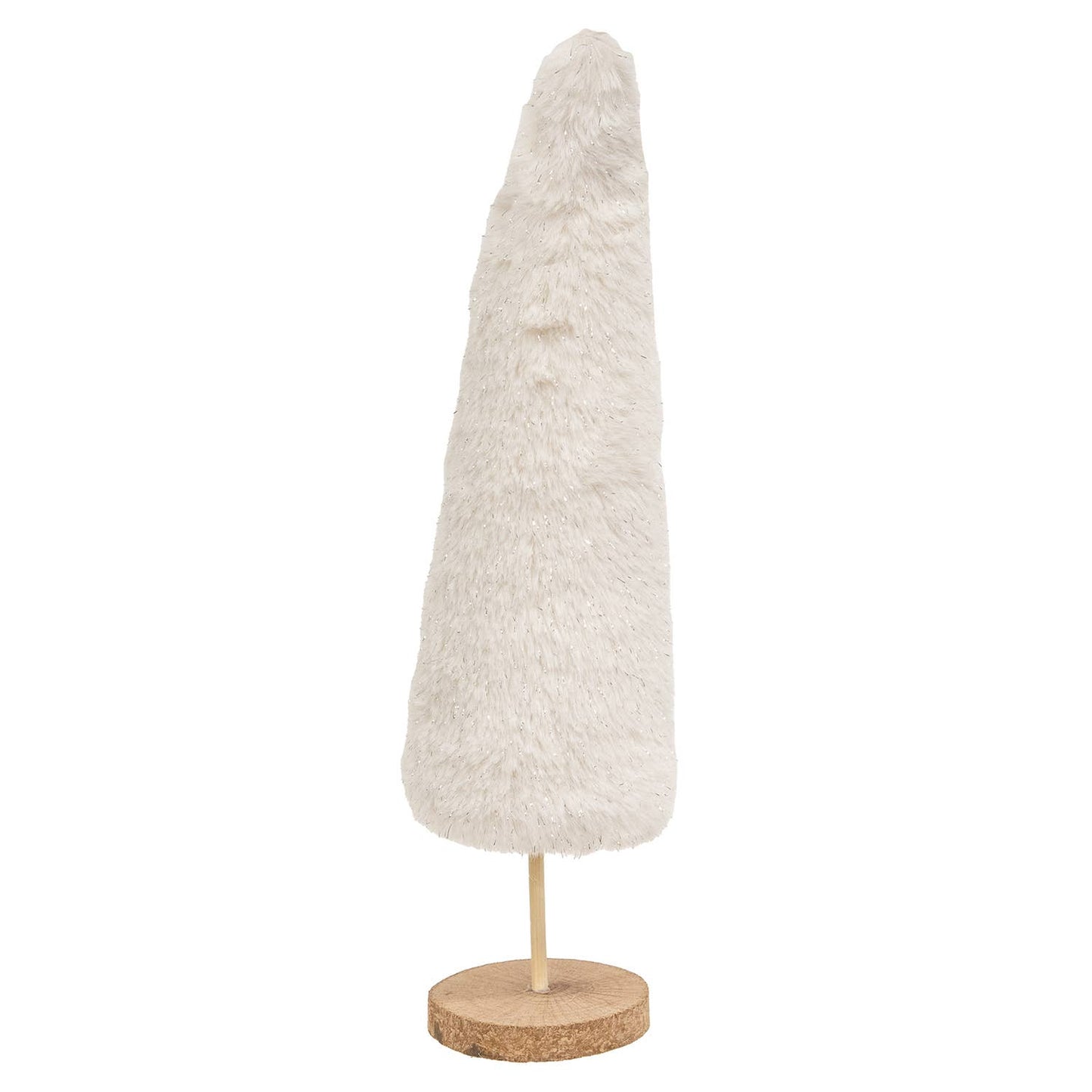 Furry White Sparkle Christmas Tree