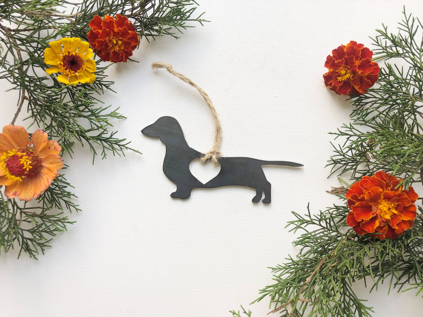 Dachshund Steel Metal Ornament