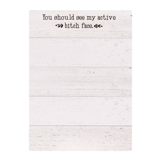 Active Bitch Face Mini Notepad