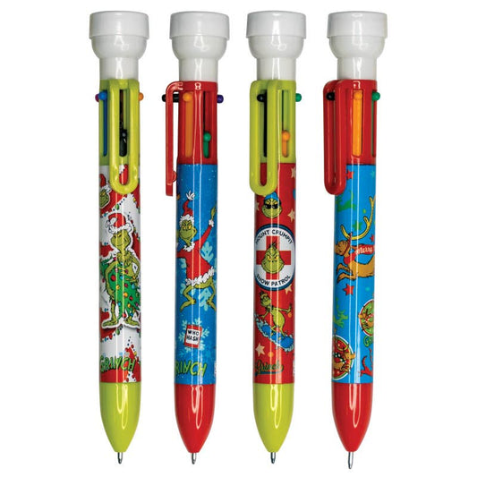 Grinch 6 Color Pen With Stamper