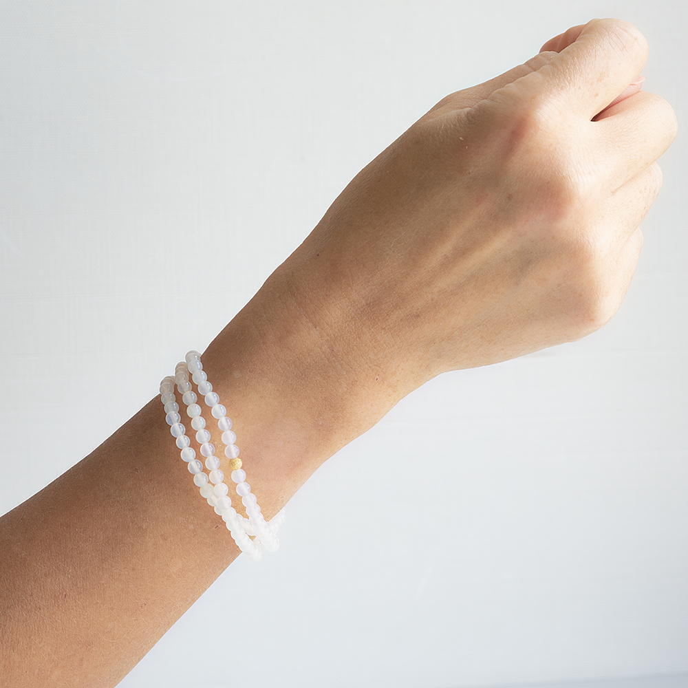 Gemstone Bracelets-White Agate,Crystals & Stones