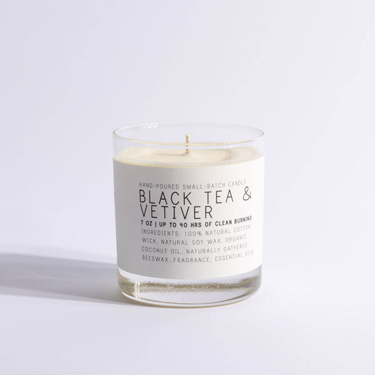 Black Tea Vetiver Candle in 7 oz Jar