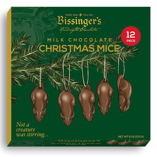 Bissinger's Chocolate Mice Ornaments - 12 PC