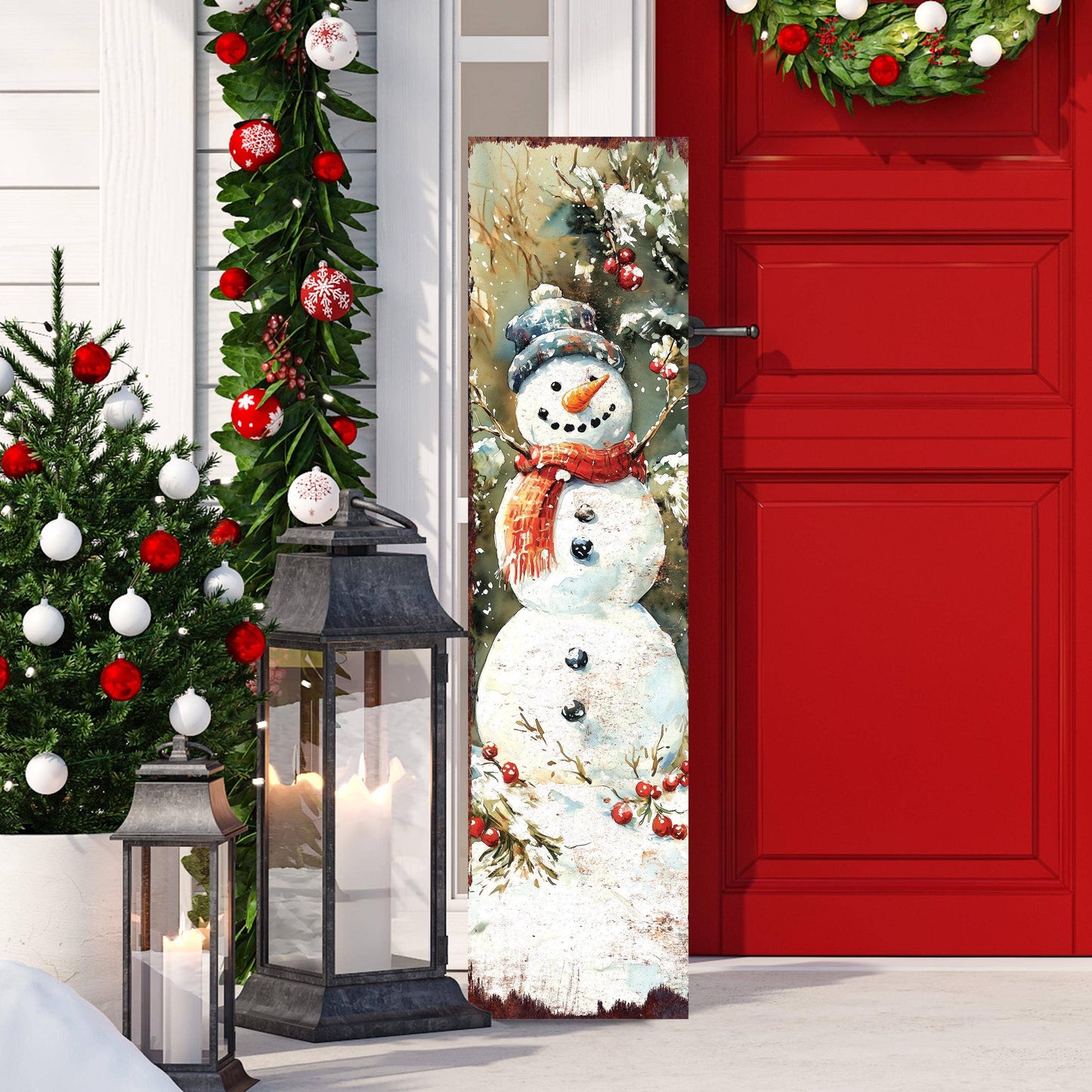 48in Snowman Christmas Porch Sign