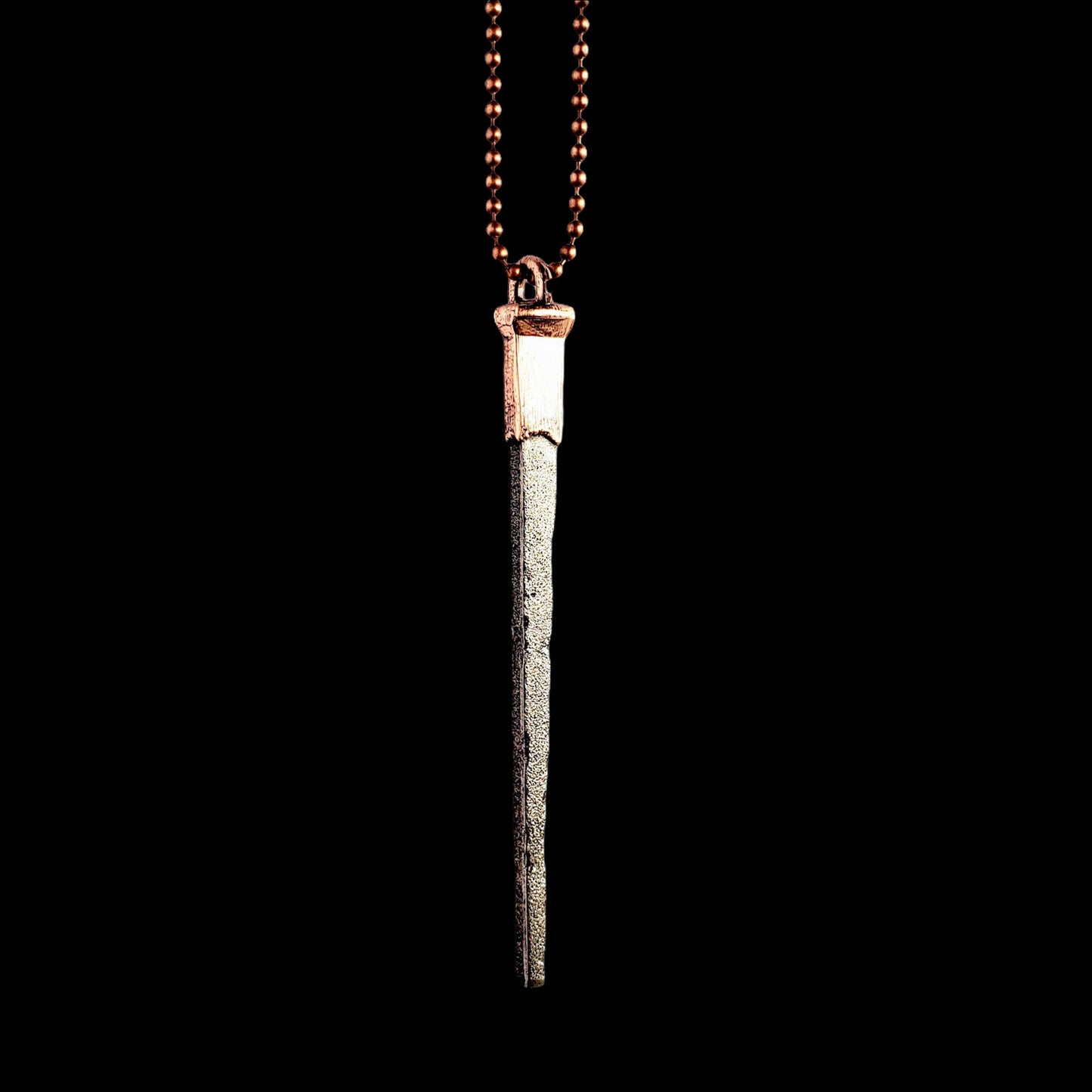 Coffin Nail Necklace - Antique Copper